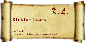 Klekler Laura névjegykártya